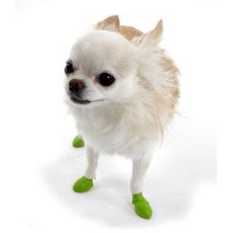 Pawz Dog Boots slidstærke Flexible Gummi Hundesko TINY AppleGreen